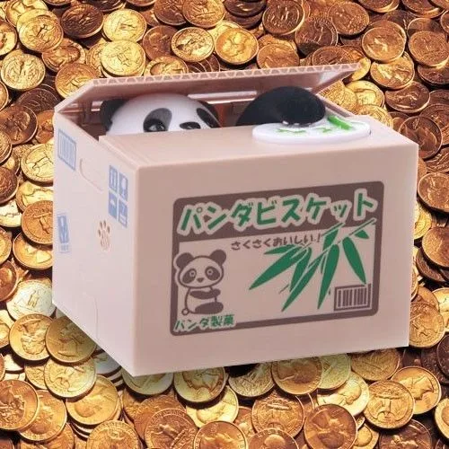 Funny Mischief saving box panda funny toy joke automatic electric stole coin fun useless box piggy bank lizunov trick antistress (1)