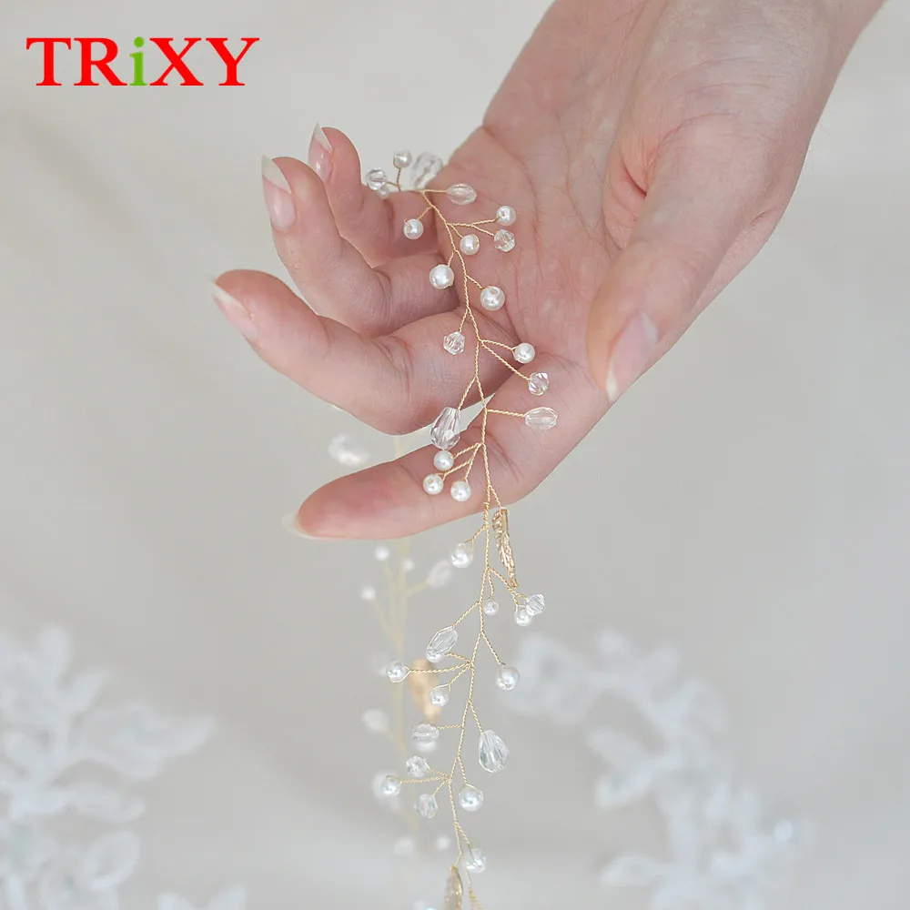 TRiXY H85-G свадебное украшение со стразами свадебные аксессуары для волос для свадьбы или вечеринки Быстрая