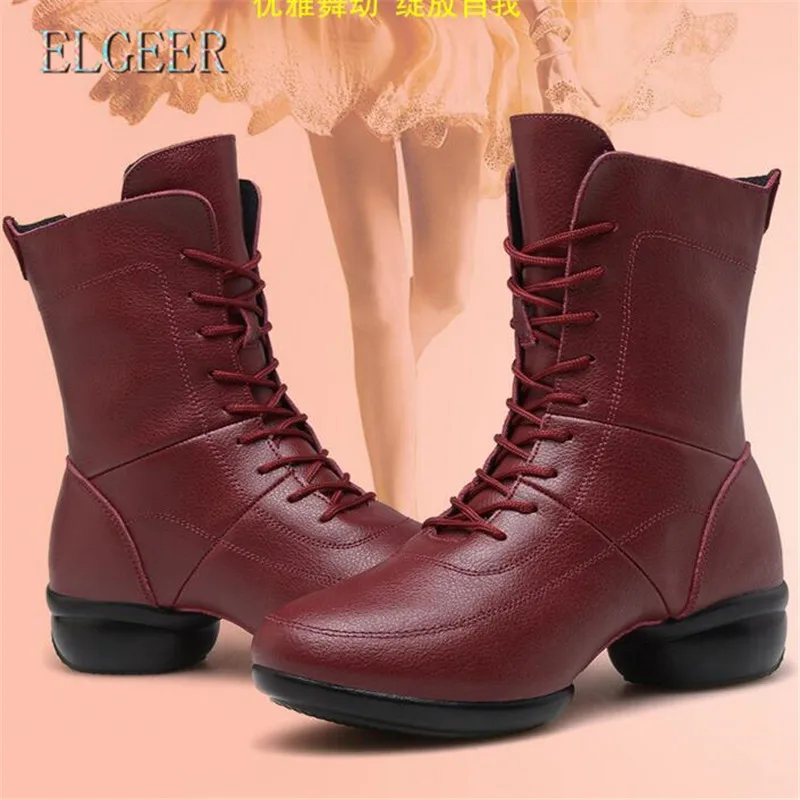ELGEER/женские кожаные ботинки г. Новые Зимние Теплые повседневные женские ботинки модные женские ботинки большого размера Женская обувь