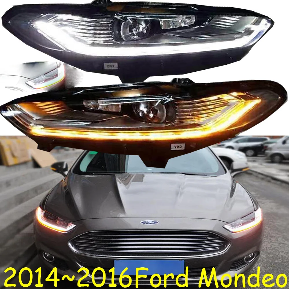 2 шт. Автомобильная фара для Mondeo 2013 2014 2015 год фьюжн головной свет DRL hi lo объектив