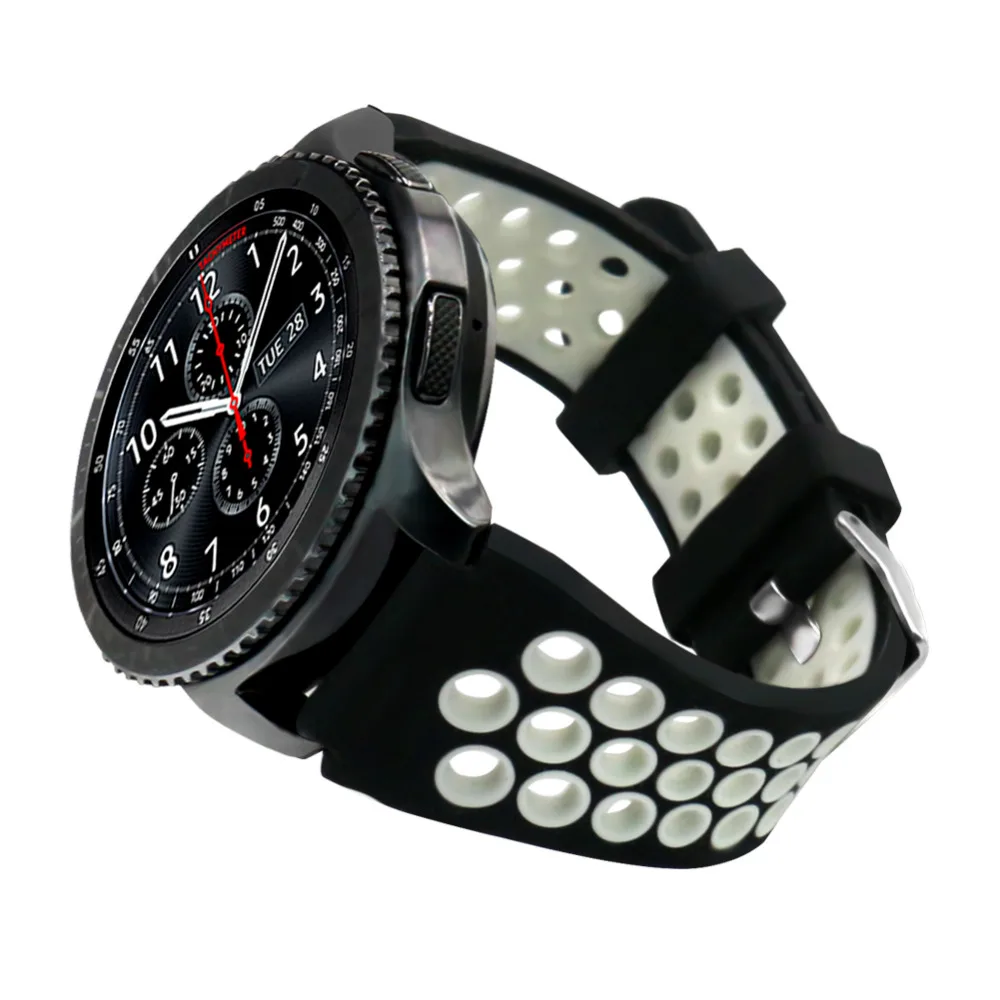22 мм ремешок для часов gear S3 Frontier band samsung Galaxy watch 46 мм ремешок силиконовый Браслет smartwatch gear S3 классический 46 мм