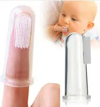 1pcs Useful Oral Health Kids Baby Infant Soft Silicone Finger Toothbrush Teeth Rubber Teeth Clear Massager Brush with Package