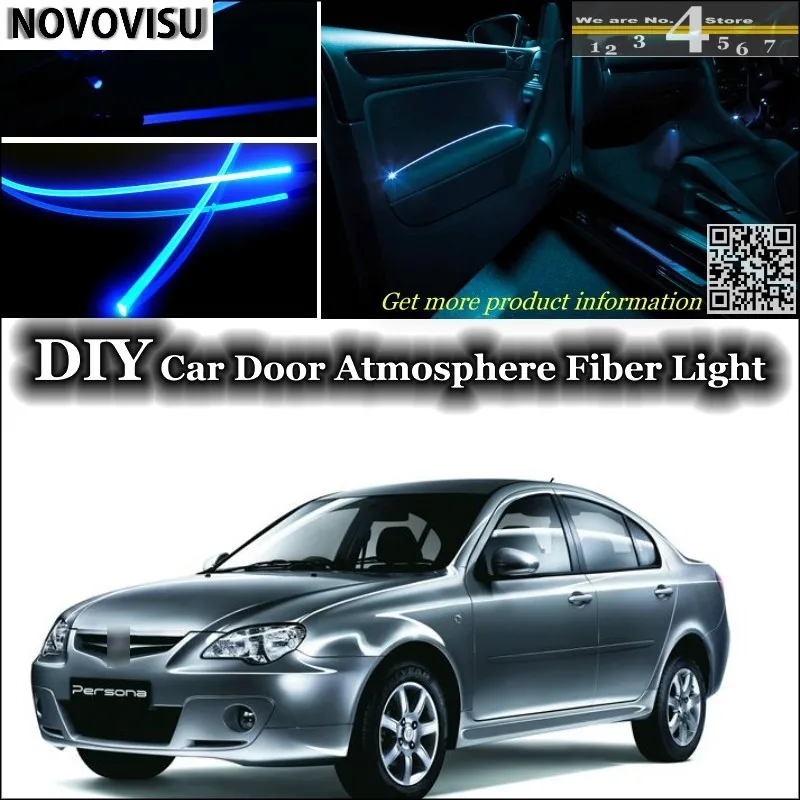 NOVOVISU For Proton Persona interior Ambient Light Atmosphere Fiber Optic Band Lights Inside Door Panel illumination Tuning