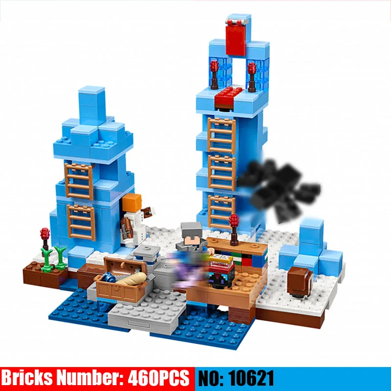 

386pcs My World 10621 The Ice World Exploration Building Blocks Compatible 21131 Kids DIY Brick Toy for Children
