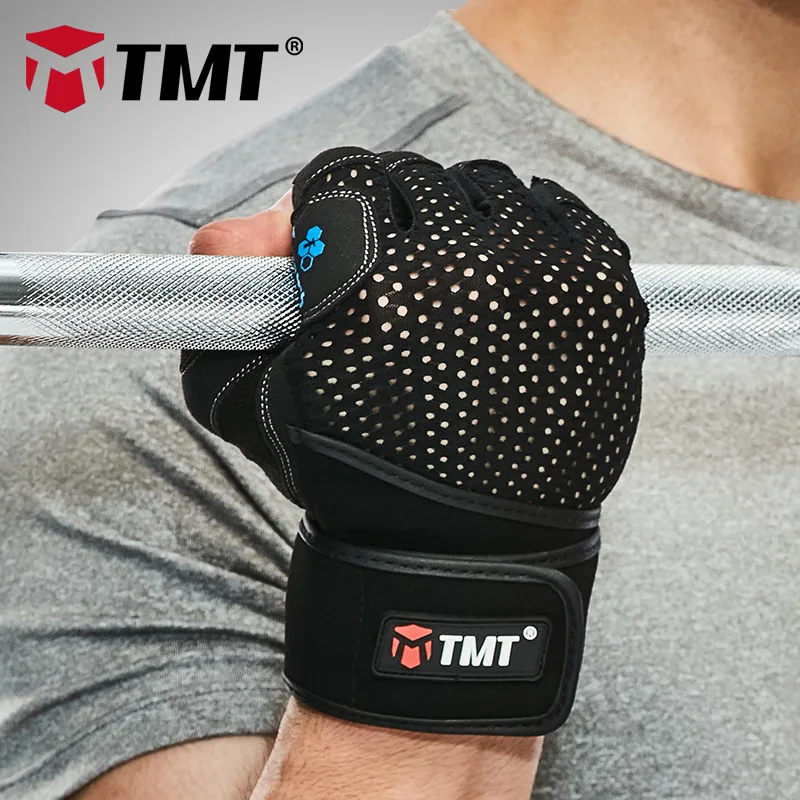 TMT crossfit Gym Gloves dumbbell Sports font b Fitness b font Weight Lifting Gloves Training font