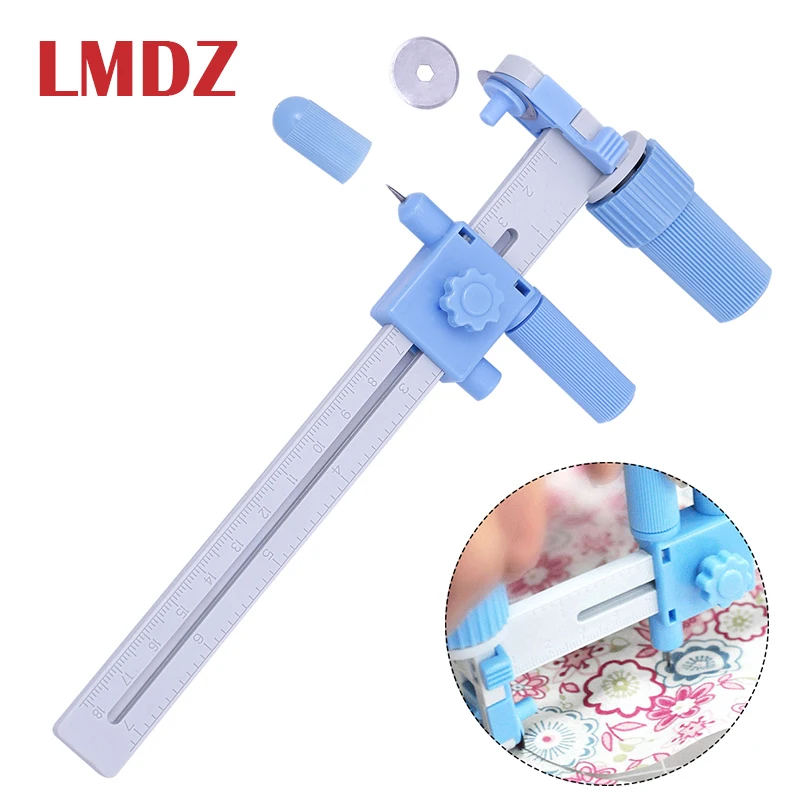 

LMDZ Rotary Compass Cutter Cutting Cut Circles with Blades Tool Circles Round Cutter for Paper Leather Quilting Cutting Tools