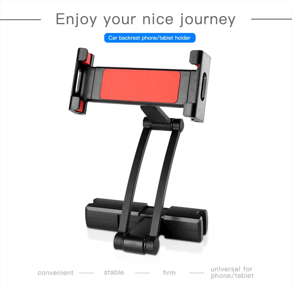 

Car phone holder car rear seat mobile phone board stand unique cross clamp design flexible, non-slip, sturdy for 4-10.6 inch