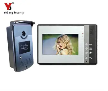 

Yobang Security ecurity 7" LCD Apartment DoorPhone Security Wired Video Doorbell Outdoor Camera Infrared Night Home Intercom