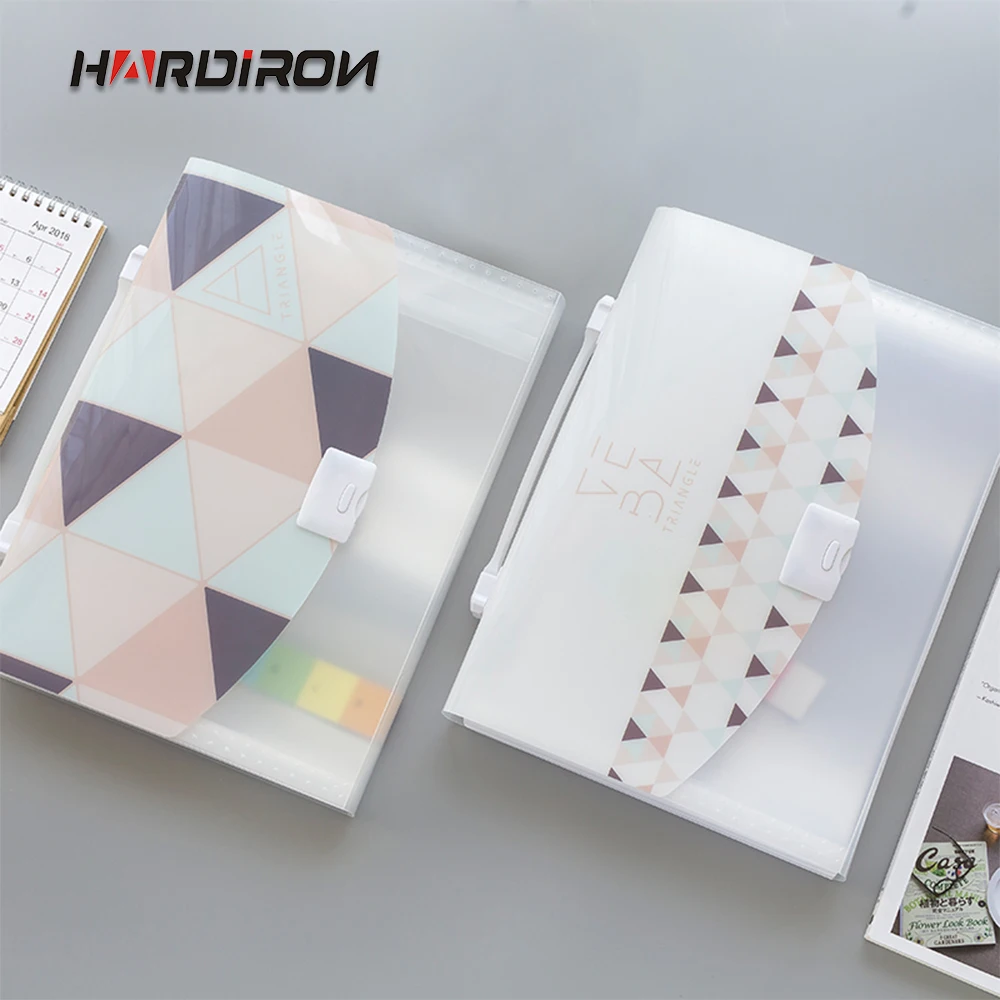 

Simple Lovely A4 Multi-layer Data Storage Bag Stationery Portable Snap-on Briefcase Document Bill Invoice Waterproof File Folder