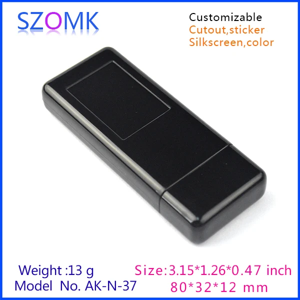 

electronics plastic junction box for usb stick outlet enclosure (1 pcs) 80*32*12mm good quality enclosure, usb flesh drive box