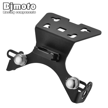 

BJMOTO Motorcycle License Plate Bracket CNC Mount Frame w/h LED White Light For Kawasaki ninja 250/300 NINJA250 Ninja300 13-17