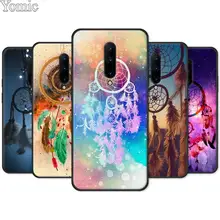 Silicone Phone Case for Oneplus 7 7 Pro 6 6T 5T Soft Cover Shell for Oneplus 7 7Pro The dream catcher mandala Black Case