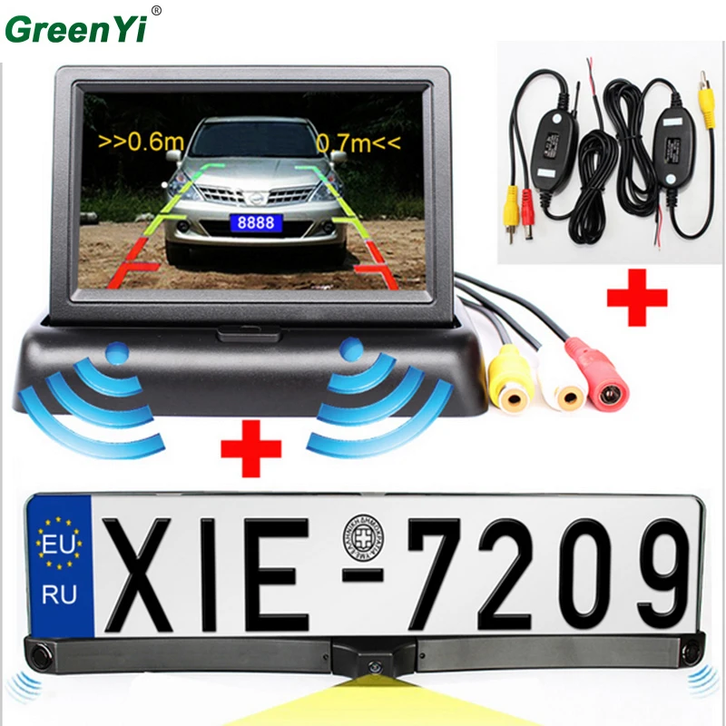 Parking Assistance European License Plate Frame Car font b Camera b font Car Reversing font b