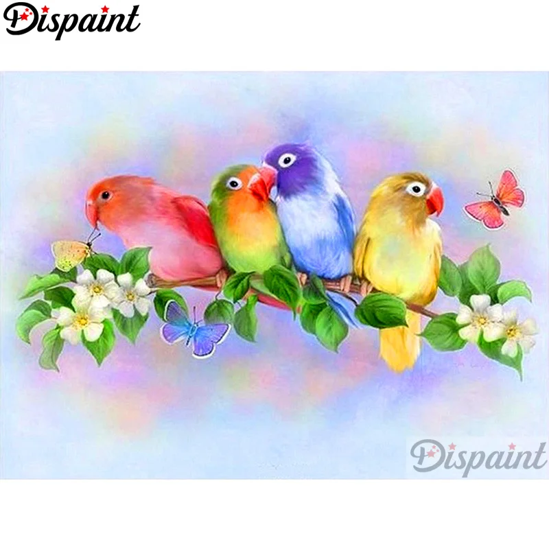 

Dispaint Full Square/Round Drill 5D DIY Diamond Painting "Animal bird flower" 3D Embroidery Cross Stitch Home Decor Gift A11432