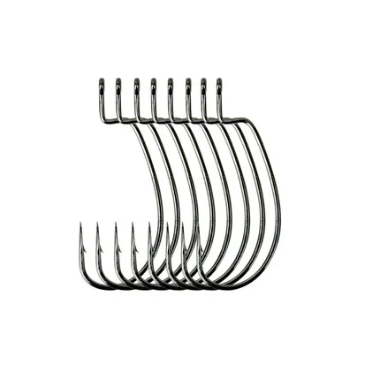 

Trulinoya 8pcs/package Fishing Hooks Wide crank hook Soft Bait Worm Hook