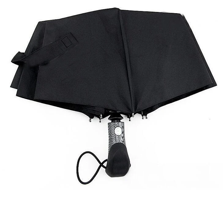 Big Fashion Business Windproof Automatic Umbrella Male Black Parasol
