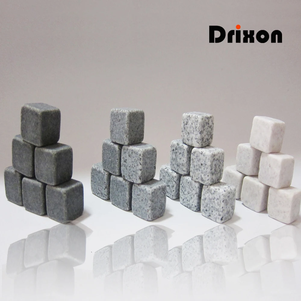 Охлаждающие камни для виски Drixon 100% натуральные кубические охлаждение и