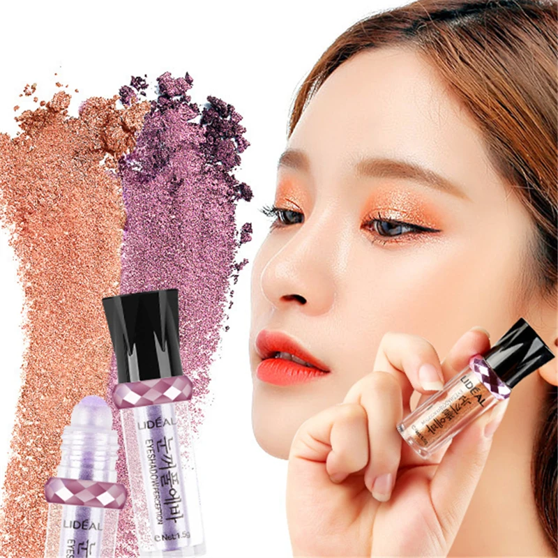 11 Colors Mineral Balls Shimmer Gold Eyeshadow Pen Women Girls Long