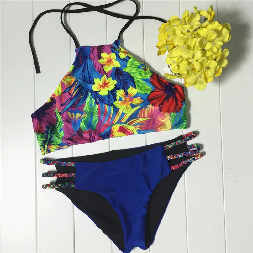 Sex Bikinis Women Swimsuit 2019 Summer Two-Piece Bathing Suits Push Up Bikini Halter Printed Swimwear Women Bikini Set J20FNFNFN (5)