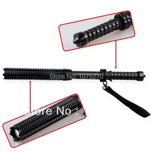 

TopCom Hunting Cree Telescopic Baton Police Flashlight Outdoor CREE Baseball Bat Flashlight with Zoom for Camping Climb Riding