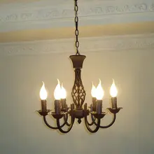 6 штук E14 черные европейские Кованые люстры/классическая люстра/люстра для спальни