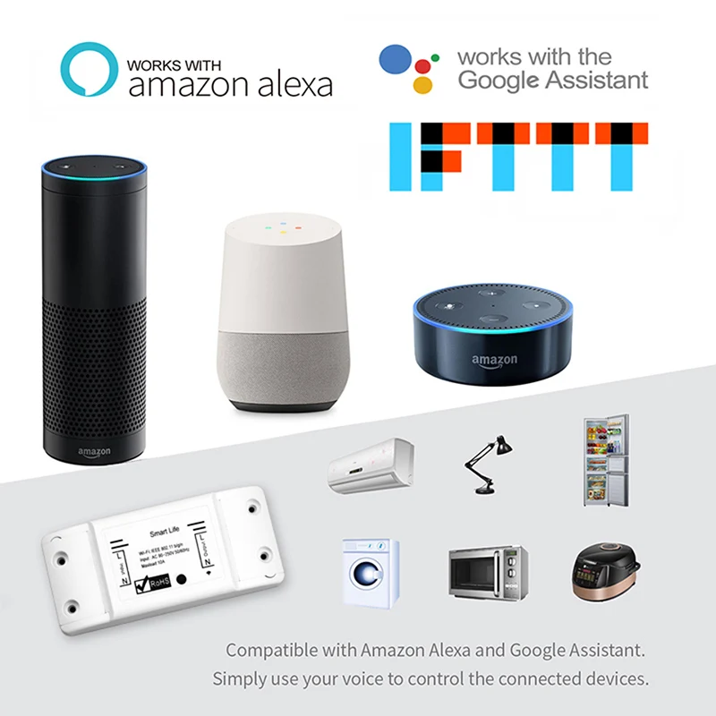 Выключатель света сенсорный выключатель выключатель Умный пульт дистанционного управления Wifi сенсорный переключатель Diy таймер беспроводной светильник 10 а/1800 Вт работает с Alexa Google Home умный дом