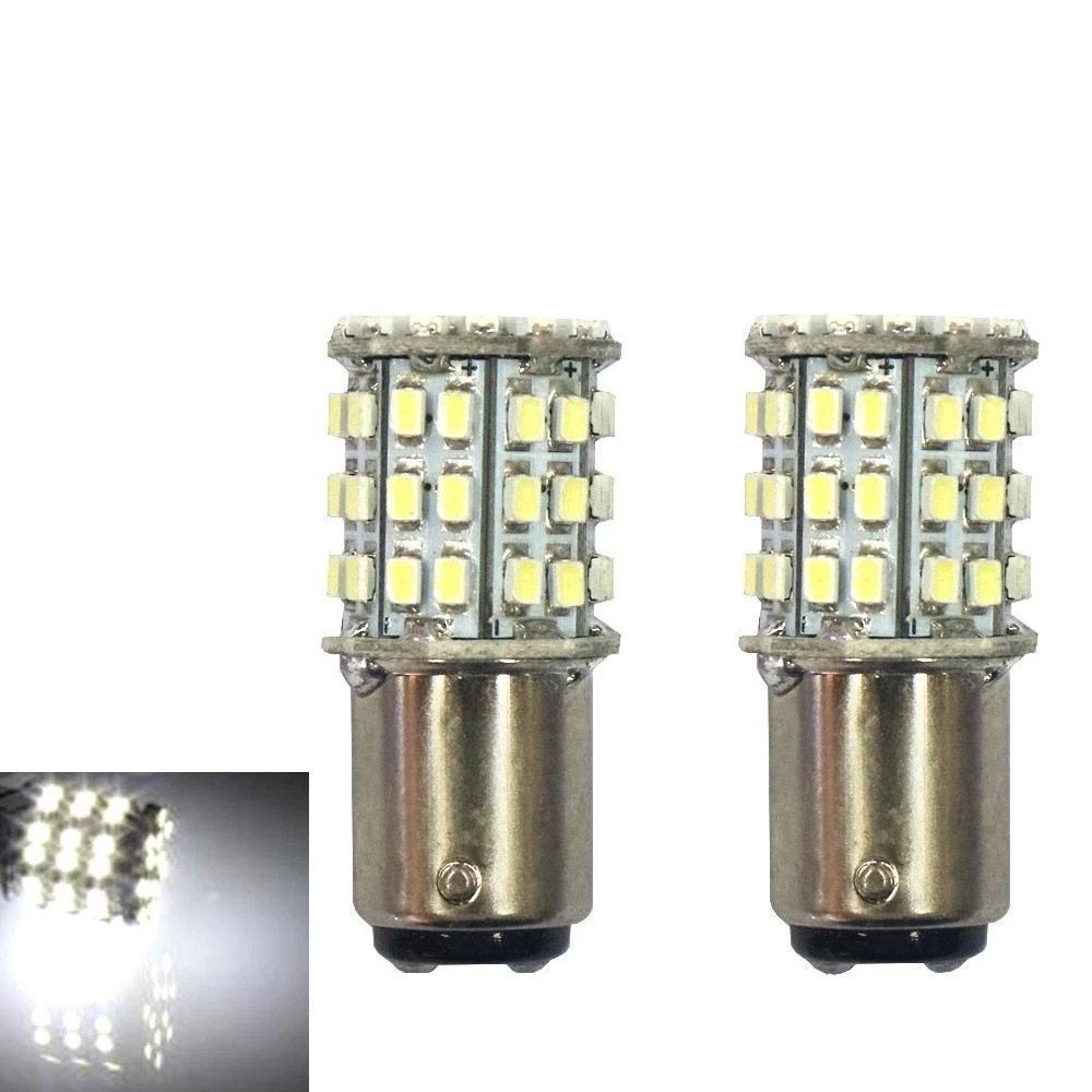 

2Pcs Auto EC 18W 1157 P21/5wa Ba15s Bay15d 3528 Auto brake signal to see return to the parking lot LF47 DC12V white