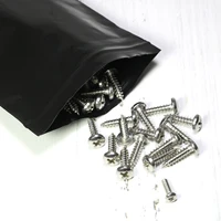 100pcs Multi Sizes Reclosable Poly Ziplock Package Pouches Black Heat Sealing Zip Lock Plastic Storage Bags 2
