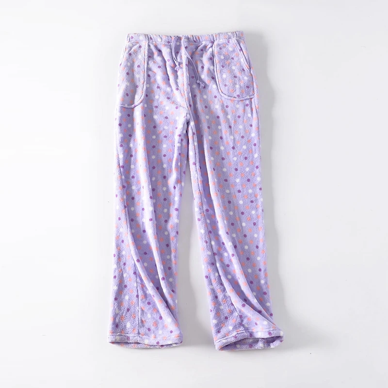 Евро плюс размер женские удобные бархатные штаны для сна, женские зимние теплые толстые пижамные штаны, свободные брюки femme