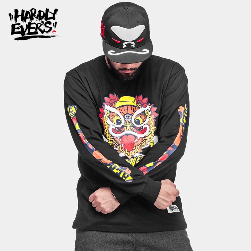 HEA Original Men Long Sleeve Shirt Chinese Special Culture Printing