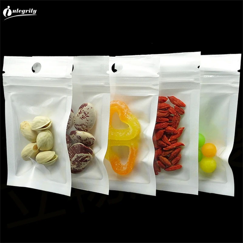 INTEGRITY 1000 pcs/lot  7.5*12cm Clear Pearl White Plastic Storage Bag Pearl Flm Plastic Bag Polyba Package for Gifs Accessories 5