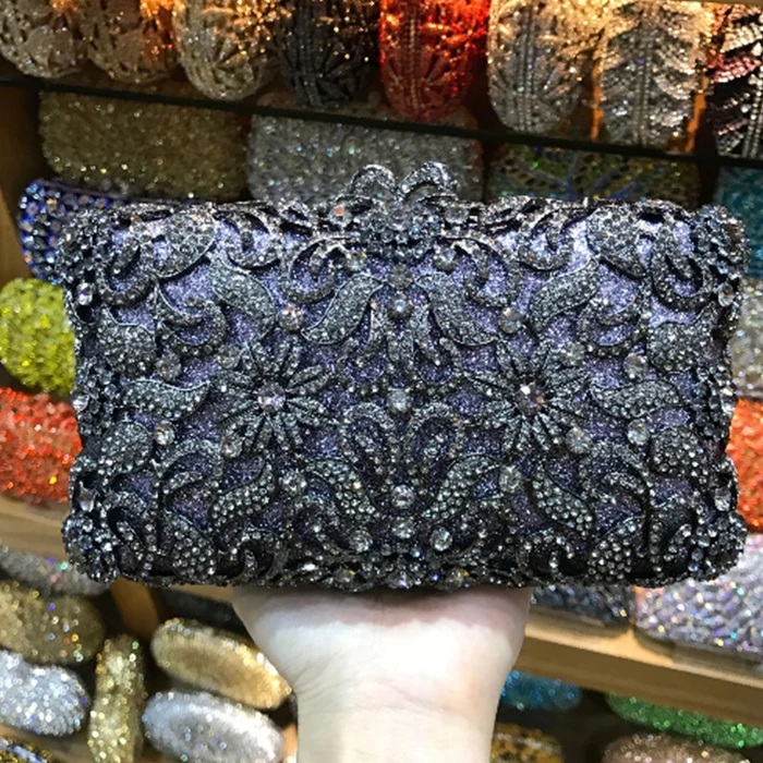 

XIYUAN Evening Clutch Bags Luxury Crystal Women Handbag Party wallet evening cluth purse bag Gold wedding Bride clutch Bag