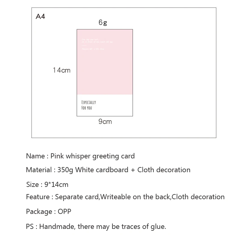 1 шт., милая розовая бумажная ткань, декоративная поздравительная открытка, милые животные, для свадьбы, праздника, друга, дня рождения, приглашения, вечерние открытки, принадлежности