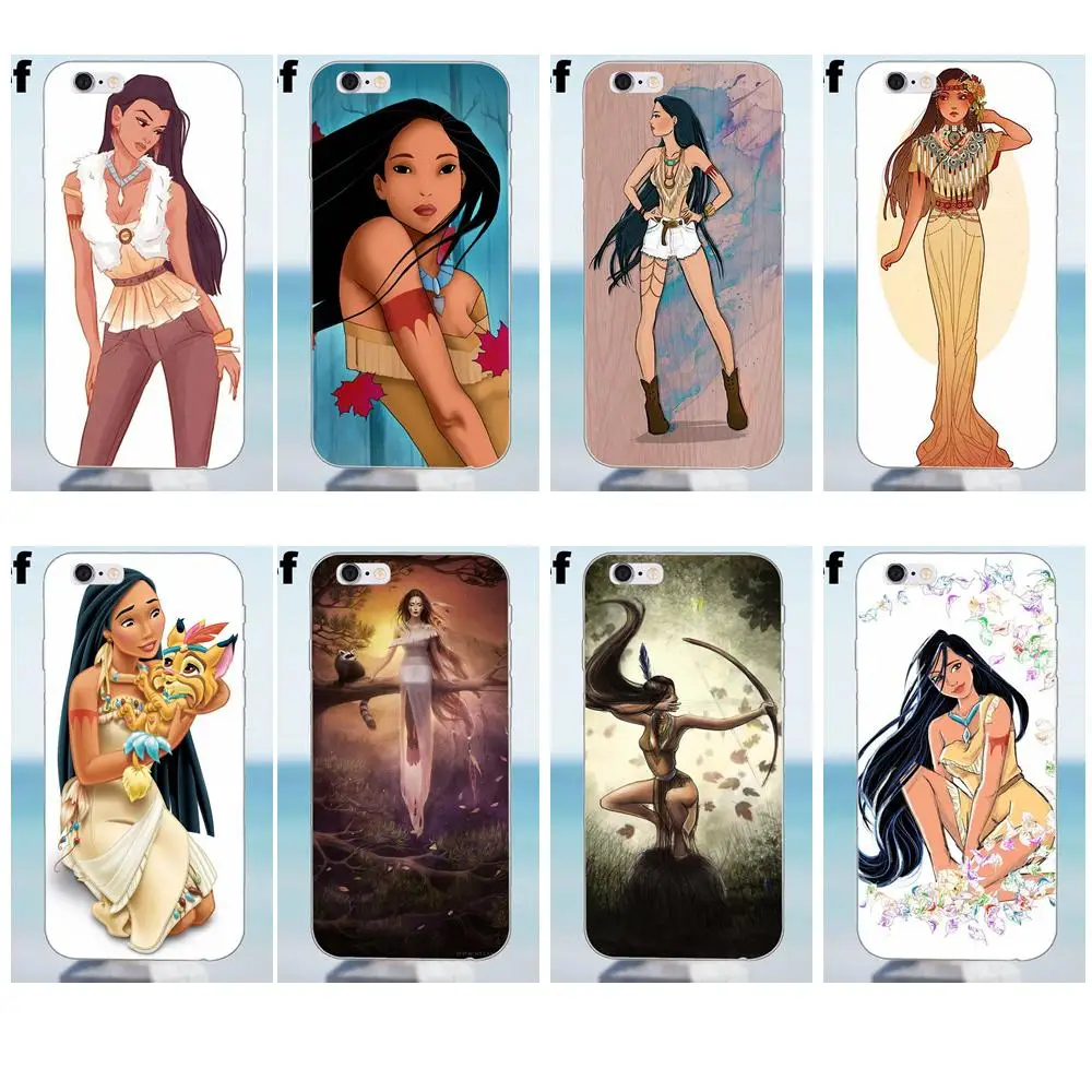 Suef Pocahontas арт роскошный мягкий ТПУ чехол для iPhone X 4 4S 5 5S 5C SE 6 6S 7 8 Plus Samsung Galaxy A3 A5 J1 J3 J5
