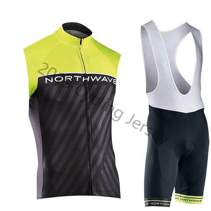 

NW 2019 Pro Team Cycling Clothing /Road Bike Wear Racing Clothes Quick Dry Sleeveless Men's Cycling Jersey Set Maillot Ciclismo