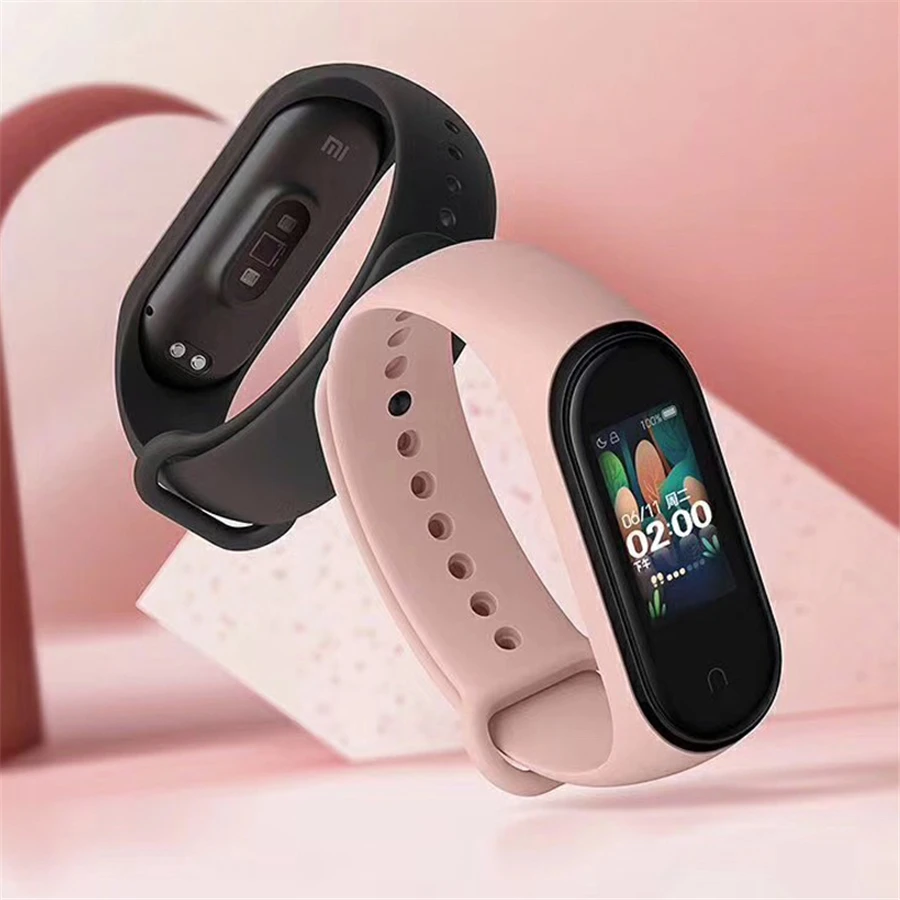 Xiaomi Mi Band 4 смарт-Браслет фитнес-браслет AI Bluetooth 5,0 AMOLED цветной сенсорный экран AI частота сердечных сокращений