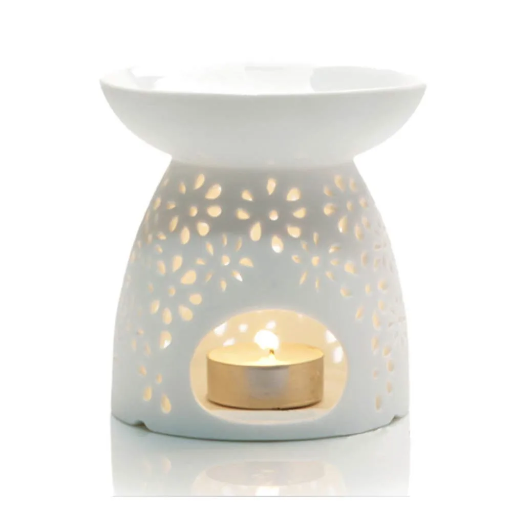 Mini Ceramic Aroma Essential Oil Lamp Hollowing Candle Furnace Essential Oil Furnace Incense Burners Home Furnishing Decoration04
