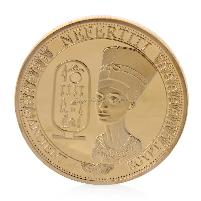 Позолоченная памятная монета из древнего Египта Nefertiti коллекция монет подарок