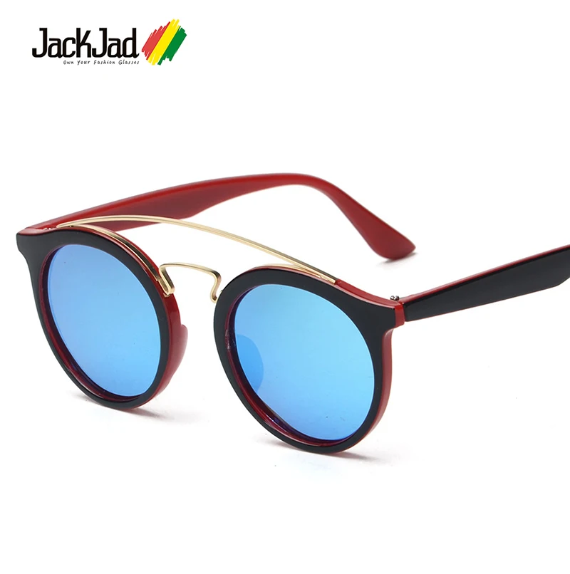 

JackJad 2017 Fashion Vintage Classic Round Style Sunglasses Double Metal Beams Brand Design Sun Glasses Oculos De Sol Lunettes