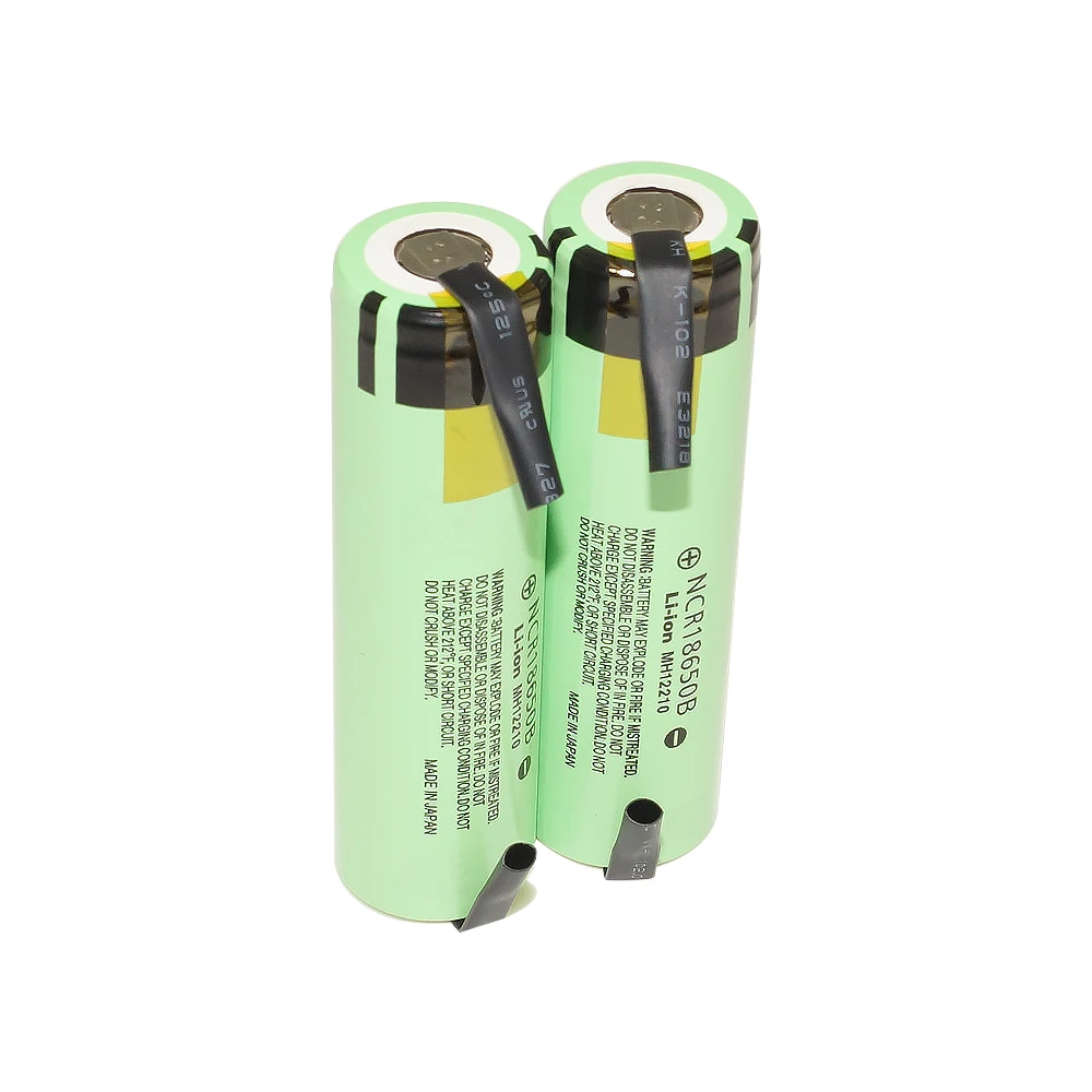 

2pcs Hixon NCR18650B 3.7V 3400mah Li-on Battery with Tabs( within Panasonic cell)