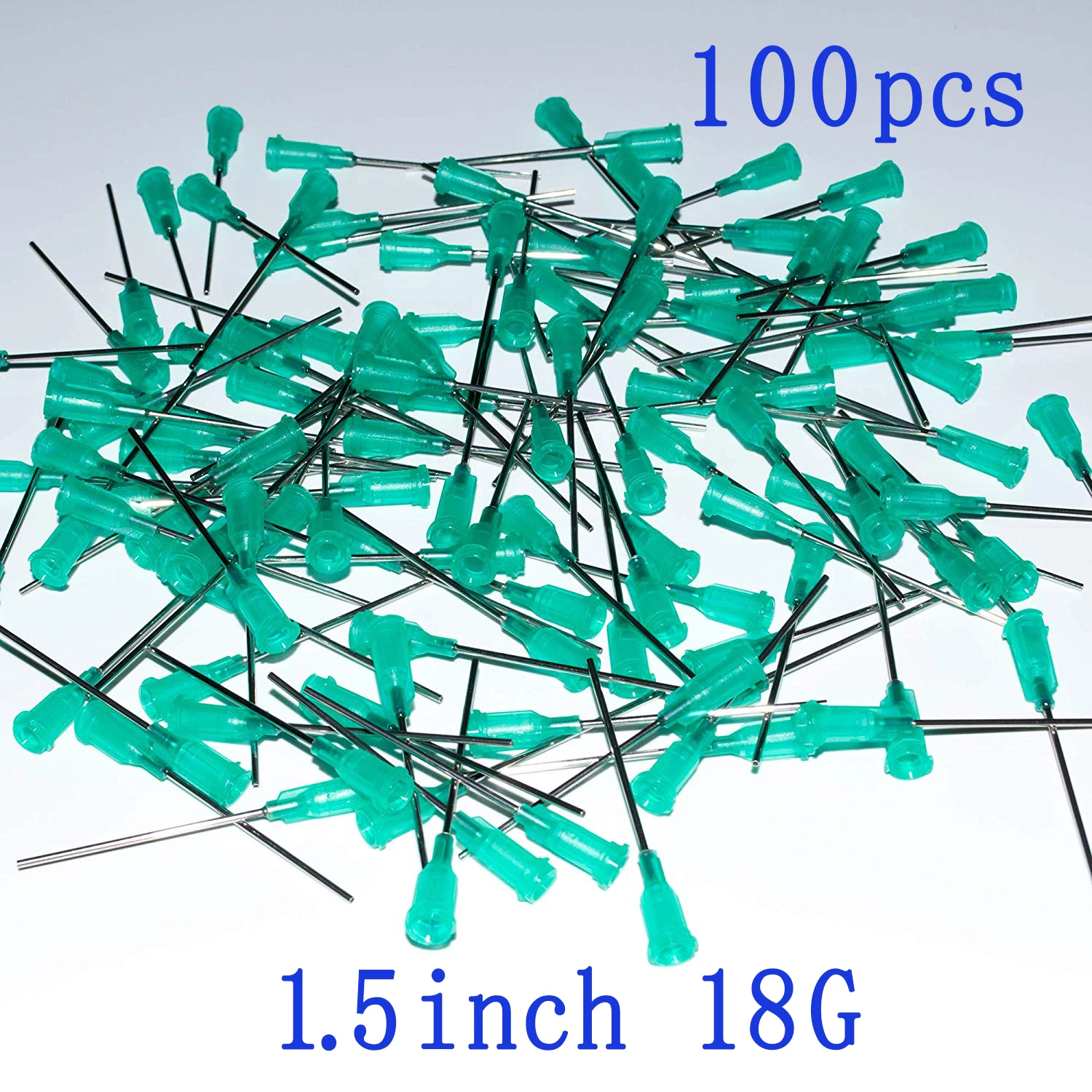 Blunt Tip Dispensing Needles With Luer Lock 18Gauge 1.5inch/38mm.Plastic Injection Needle.Syringe Needle 18Ga, 100pcs/bag