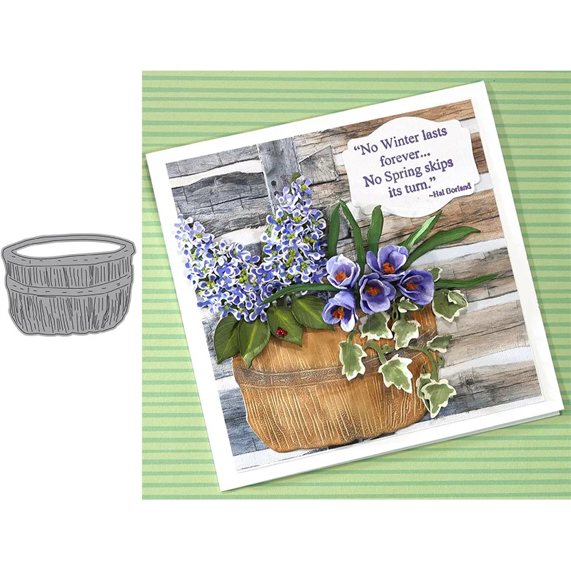 Garden Bushel Basket Metal Cutting Dies for Scrapbooking and Cards Making Paper Craft New 2019 | Дом и сад