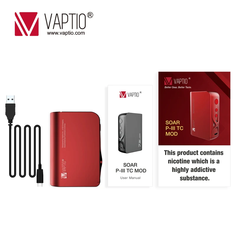 Preise Vape mod Vaptio P3 Mod gebaut in 3000mAh batterie mit 30 ~ 100W ausgang power Elektronische zigarette kit