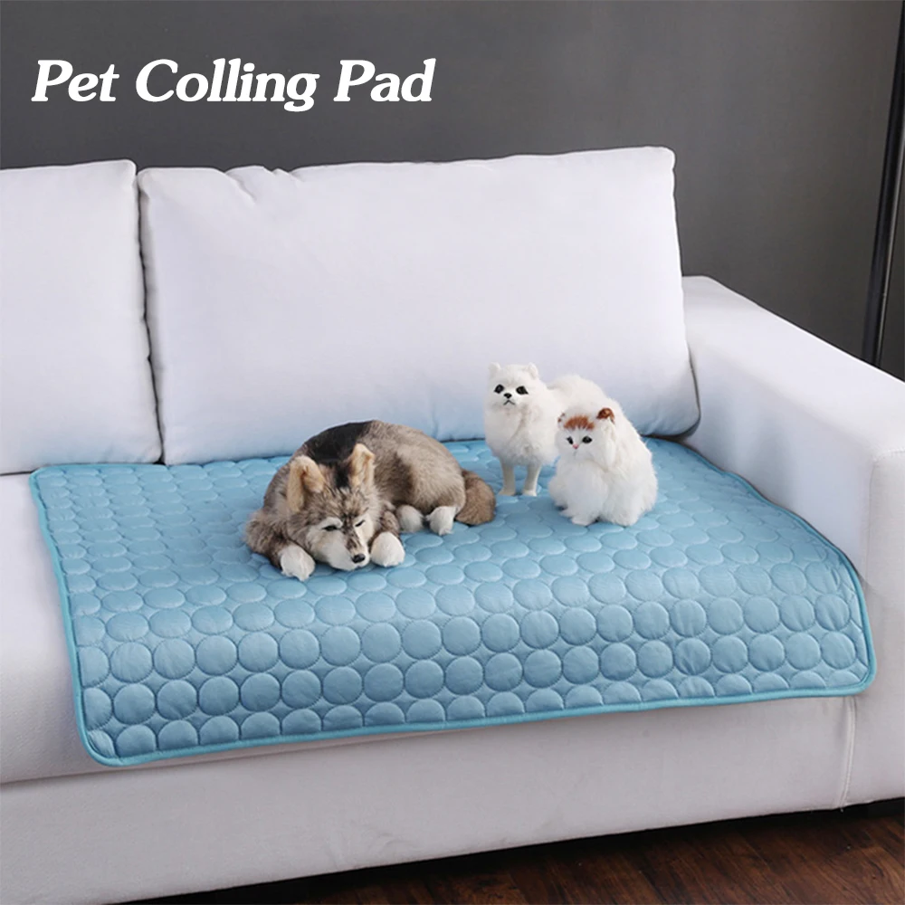 

Pet Pad Summer Cooling Pad Mat Dog Beds Mats Pet Ice Pad Cool Cold Silk Moisture-Proof Cooler Mattress Cushion Puppy Sleeping