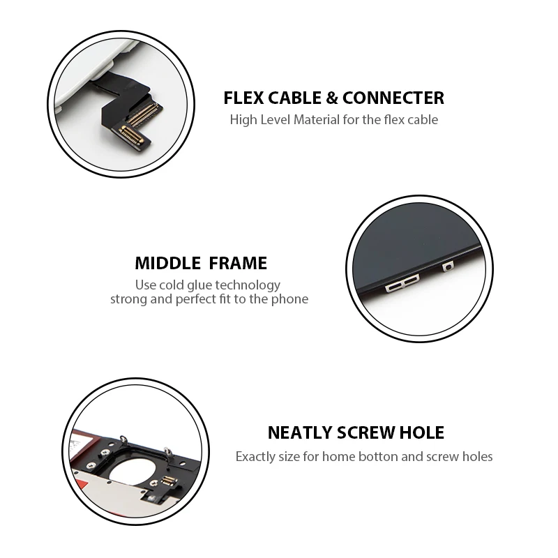 Ibeeparts 1 шт. Топ lcd для iPhone 7 7 Plus lcd для iPhone 8 8 Plus дисплей 3D кодирующий преобразователь сенсорного экрана в сборе