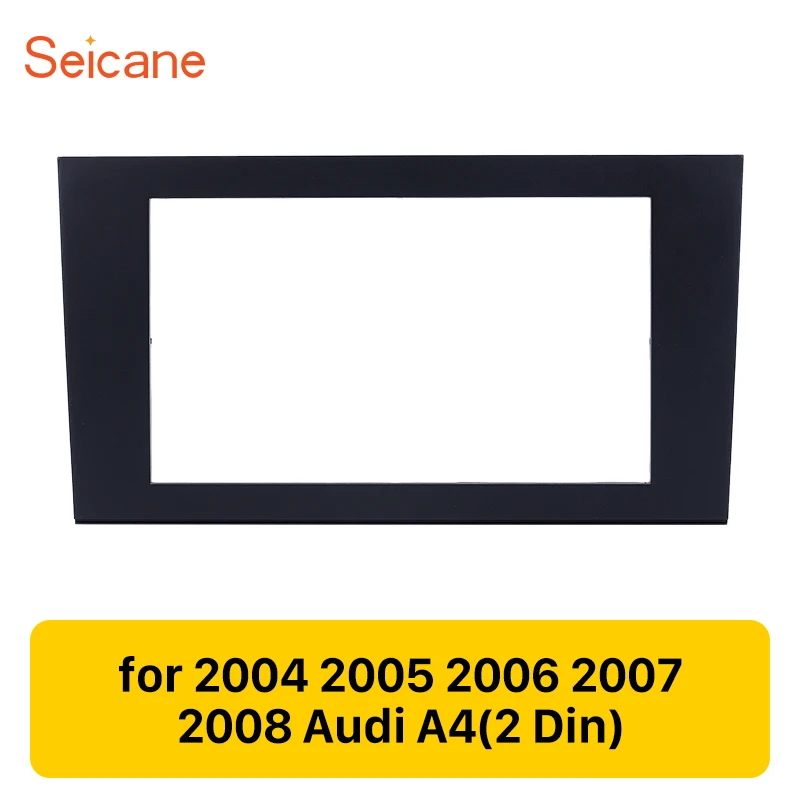 

Seicane 173*98mm Double Din Car Radio Fascia for 2004 2005 2006 2007 2008 Audi A4 Autostereo Panel kit Audio Frame Trim Bezel