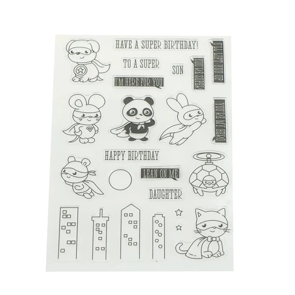 

DIY Scrapbooking/Card Making/Christmas Decoration Supplies Panda Clear Transparent Stamp rubber seal