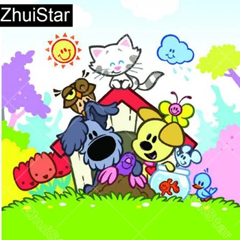 

Full Square Drill 5D DIY Diamond Painting "Cartoon Woezel Pip" 3D Embroidery Cross Stitch Mosaic Rhinestone Decor XSH