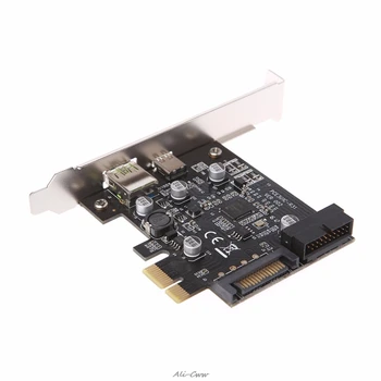 

PCI-E Express To USB 3.1 Type-C USB-C Plug Power Charger Expansion Card Adapter With CD Driver for PC Computer