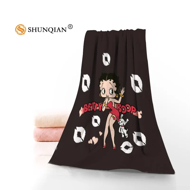 Новые Пользовательские Betty Boop полотенце с принтом хлопок лицо/банные полотенца из микрофибры Ткань для детей Мужчины Женщины полотенце для душа s A8.8 - Цвет: 14